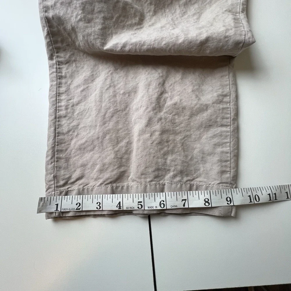 Banana Republic Men's Pants Tan Modern Relaxed Fit Linen Cotton Blend 35x26